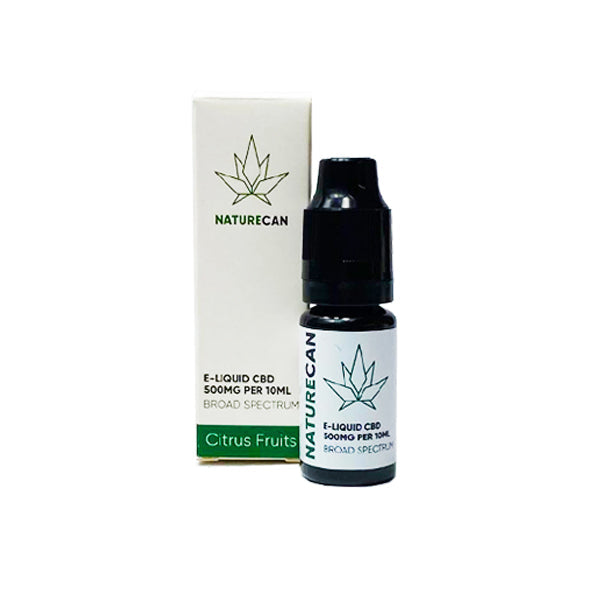 Naturecan 500mg CBD E-Liquid - 10ml (80VG/20PG) - Shop Now At The CBD Hut 