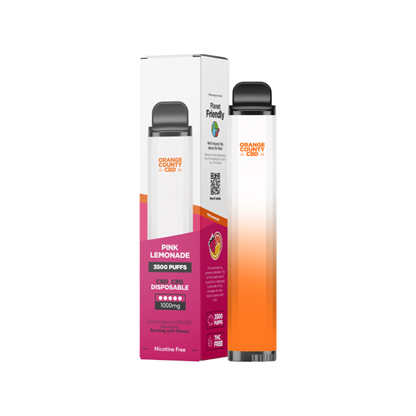 Orange County CBD 1000mg CBD & CBG Disposable Vape Device 3500 Puffs - Shop Now At The CBD Hut 