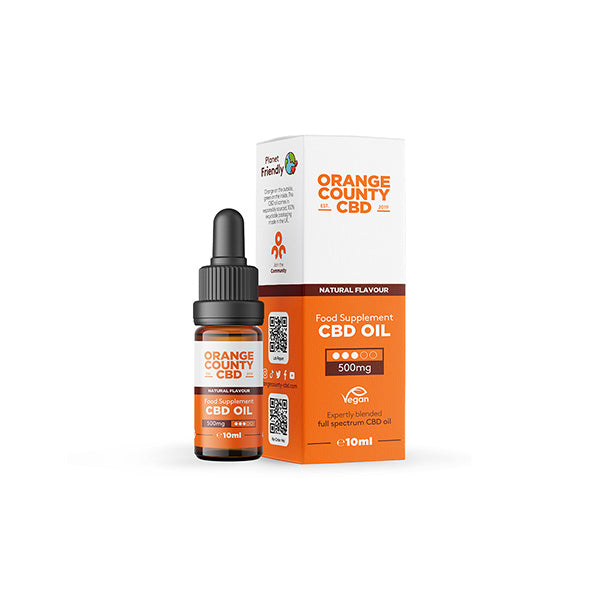 Aceite de CBD de espectro completo de 500 mg de CBD del condado de Orange - 10 ml