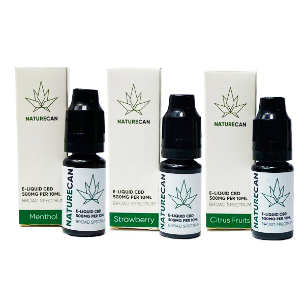 Naturecan 500mg CBD E-Liquid - 10ml (80VG/20PG) - Shop Now At The CBD Hut 