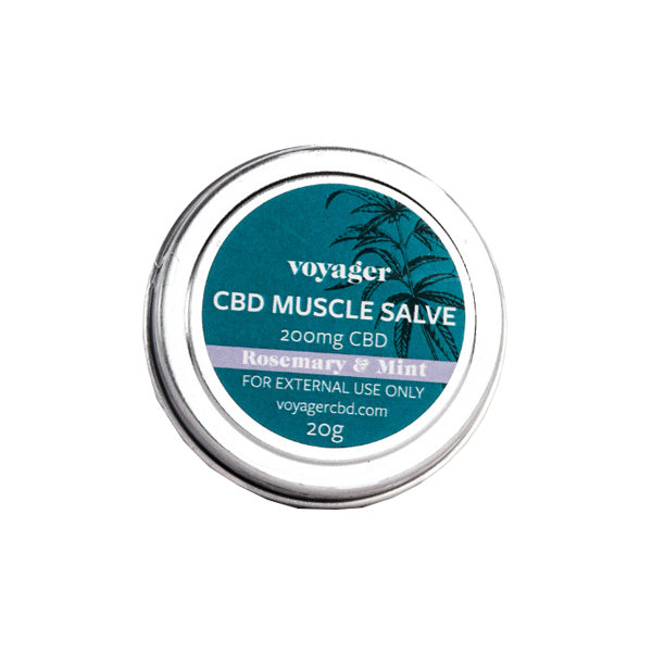 Voyager 200 mg CBD Pommade musculaire au romarin et à la menthe - 20 g