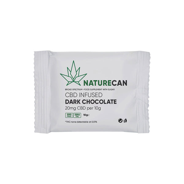 Naturecan 20mg CBD Infused Dark Chocolate - 10g