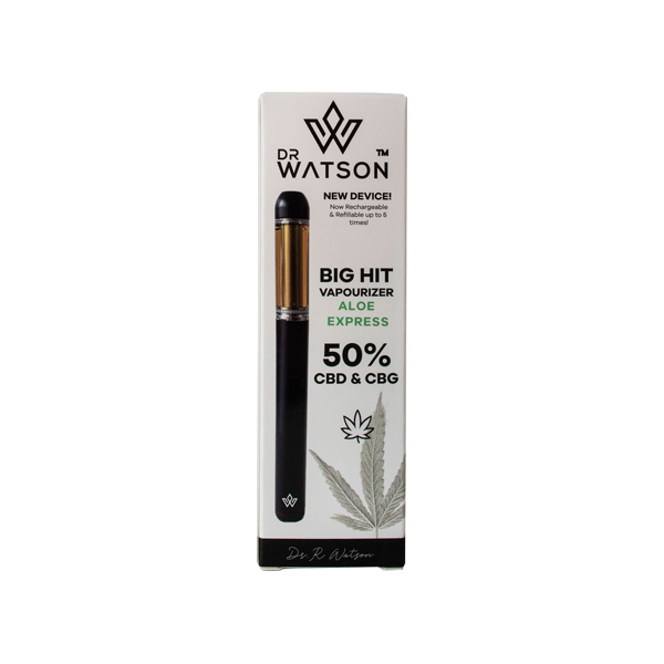 Dr Watson Big Hit 500mg Full Spectrum CBD & CBG Vapourizer Pen - Shop Now At The CBD Hut 