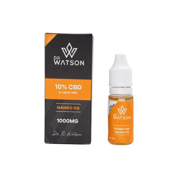 Dr Watson 1000mg Full Spectrum CBD E-liquid 10ml (BUY 1 GET 1 FREE) - Shop Now At The CBD Hut 