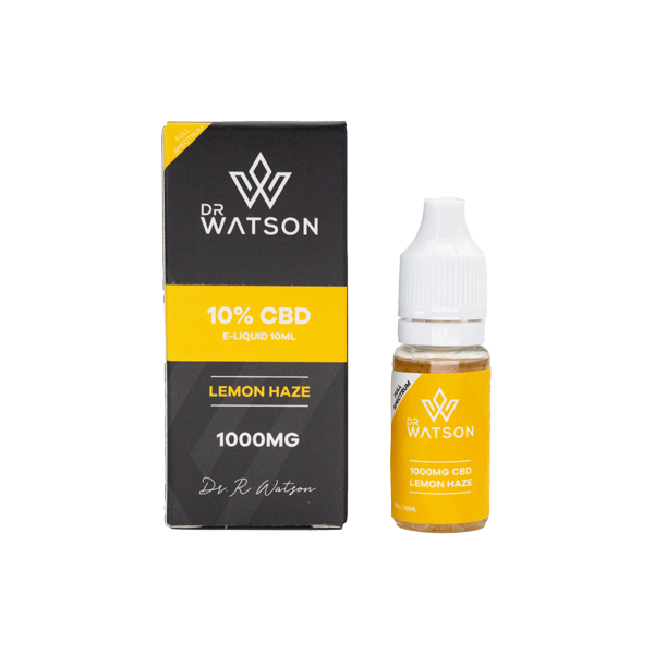 Dr Watson 1000mg Full Spectrum CBD E-liquid 10ml (BUY 1 GET 1 FREE) - Shop Now At The CBD Hut 