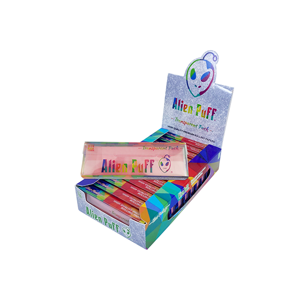 Alien Puff 1,25 Pack transparent de papier rose et embouts de filtre 12 livrets (HP2208)