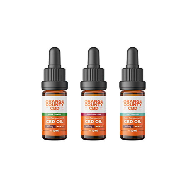 Aceite de CBD de amplio espectro de 500 mg de CBD del condado de Orange - 10 ml