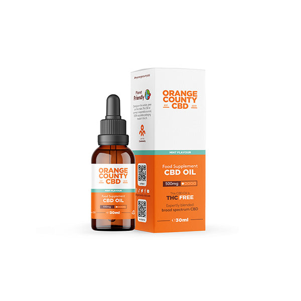 Orange County CBD 500mg Flavoured Tincture Oil - 30ml - Shop Now At The CBD Hut 