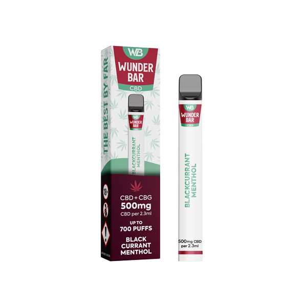 Wunderbar 500mg CBD + CBG Disposable Vape Device - 700 Puffs