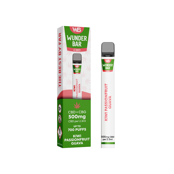 Wunderbar 500mg CBD + CBG Disposable Vape Device - 700 Puffs