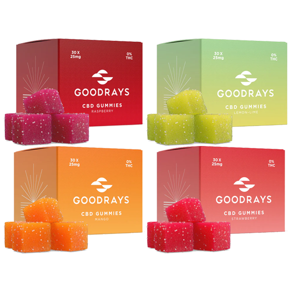 Bonbons gélifiés CBD Goodrays 750 mg - 30 pièces