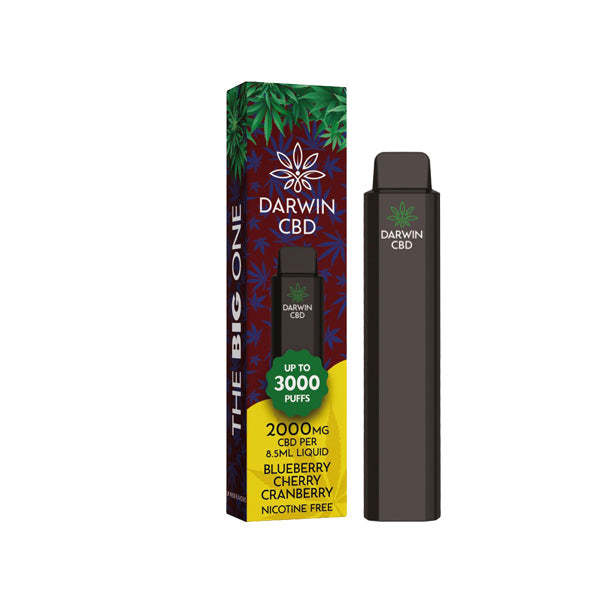 Darwin The Big One 2000mg CBD Disposable Vape Device 3000 Puffs - Shop Now At The CBD Hut 