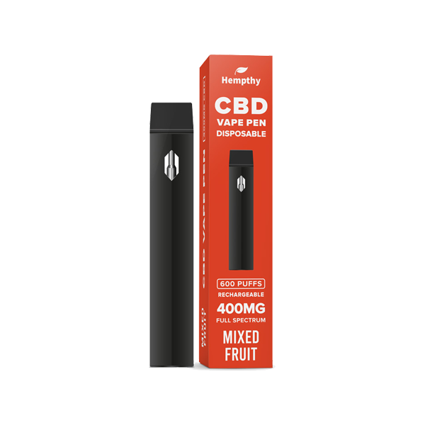 Hempthy 400mg CBD Disposable Vape Pen - 600 Puffs - Shop Now At The CBD Hut 