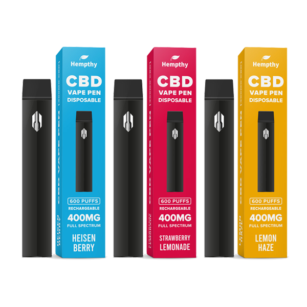 Hempthy 400mg CBD Disposable Vape Pen - 600 Puffs