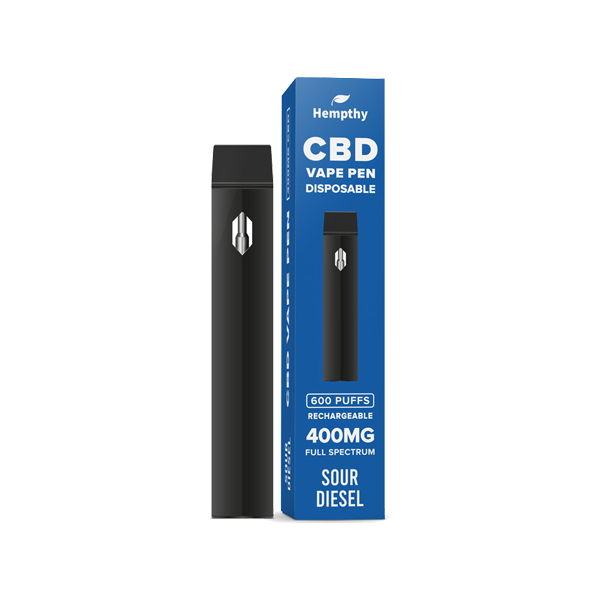 Hempthy 400mg CBD Disposable Vape Pen - 600 Puffs - Shop Now At The CBD Hut 