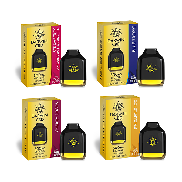 Darwin 500mg CBD + CBG Cube Disposable 700 Puffs - Shop Now At The CBD Hut 