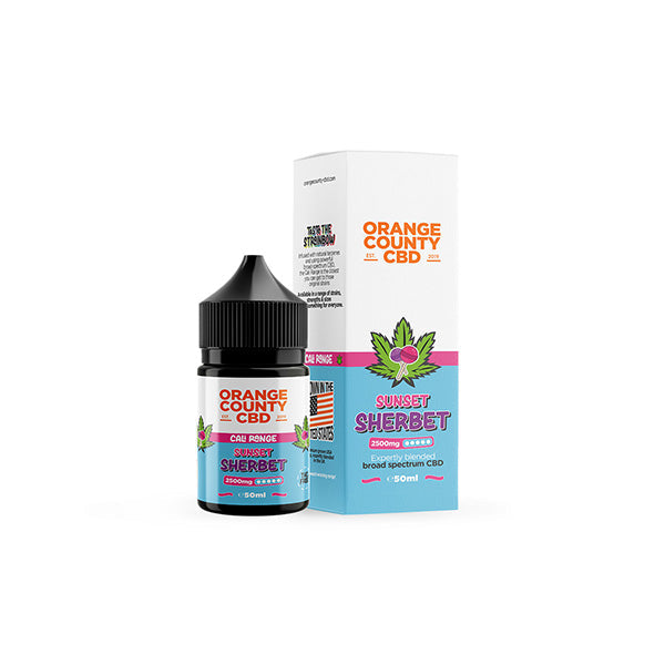 Orange County CBD Cali Range 2500mg CBD E-liquid - 50ml (60VG/40PG) - Shop Now At The CBD Hut 