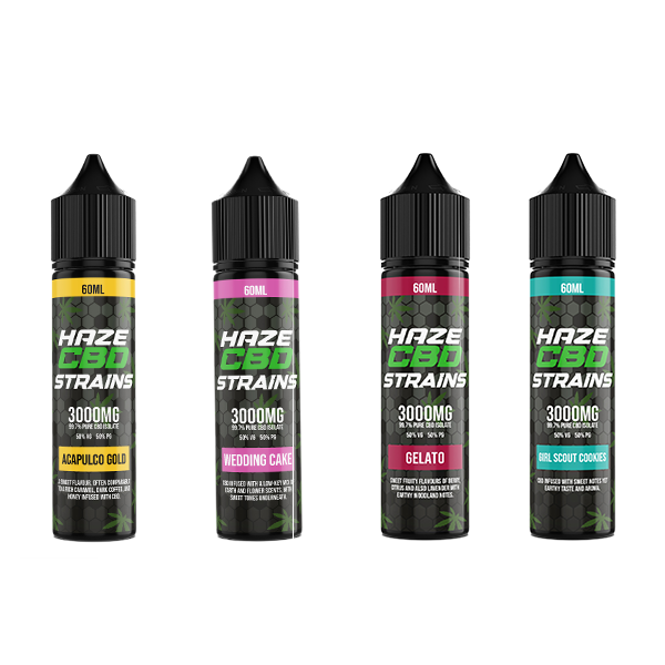 Haze CBD Strains 3000mg CBD E-Liquid Shortfill - 50ml (50VG/50PG)