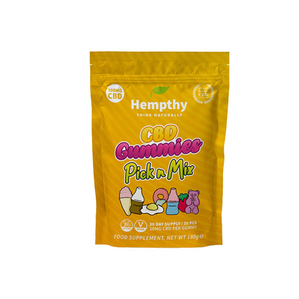 Hempthy 300mg CBD Gummies 30 Ct Pouch - Shop Now At The CBD Hut 