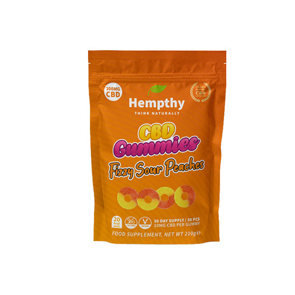 Hempthy 300mg CBD Gummies 30 Ct Pouch - Shop Now At The CBD Hut 