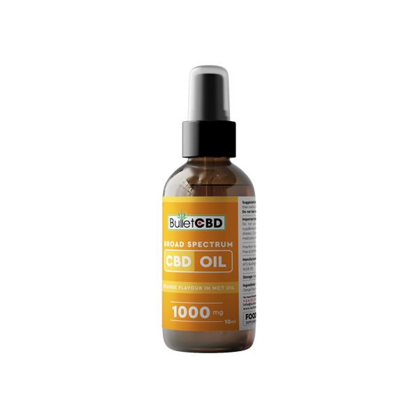 Bullet CBD 1000 mg Spray d'huile de CBD à large spectre orange - 10 ml