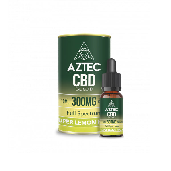 Aztec CBD 300mg CBD Vaping Liquid - 10ml (50PG/50VG) - Shop Now At The CBD Hut 