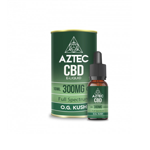 Aztec CBD 300mg CBD Vaping Liquid - 10ml (50PG/50VG)