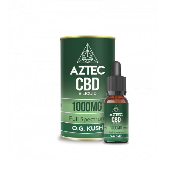 Aztec CBD 1000mg CBD Vaping Liquid - 10ml (50PG/50VG) - Shop Now At The CBD Hut 