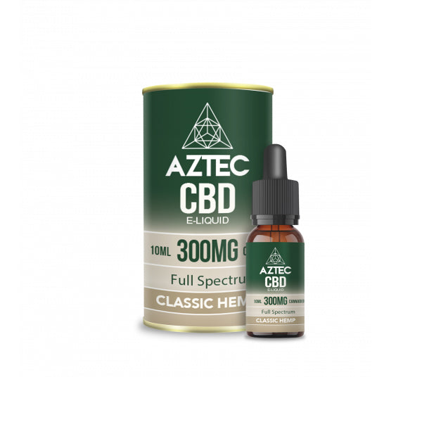 Aztec CBD 300mg CBD Vaping Liquid - 10ml (50PG/50VG) - Shop Now At The CBD Hut 