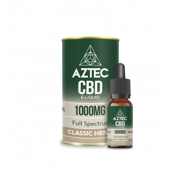 Aztec CBD 1000mg CBD Vaping Liquid - 10ml (50PG/50VG) - Shop Now At The CBD Hut 