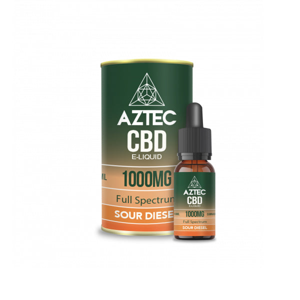 Aztec CBD 1000mg CBD Vaping Liquid - 10ml (50PG/50VG) - Shop Now At The CBD Hut 