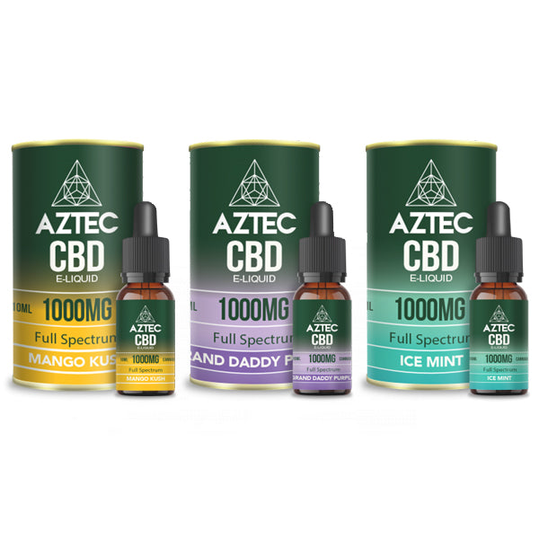 Líquido para vapear CBD Aztec CBD 1000mg 10ml (50PG/50VG)