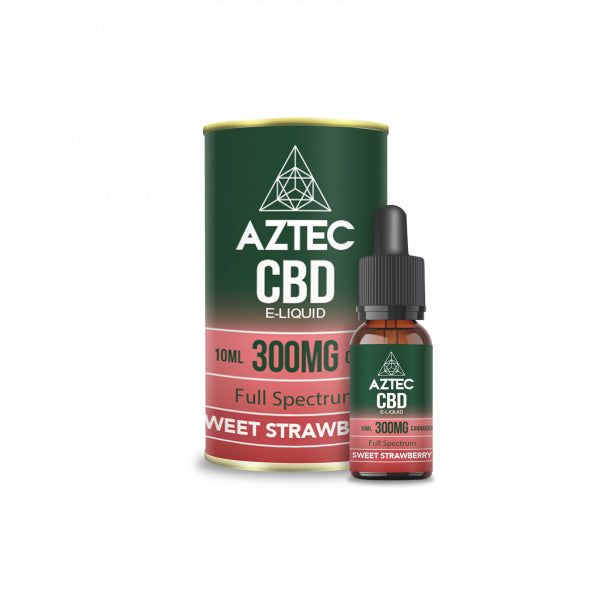 Aztec CBD 300mg CBD Vaping Liquid - 10ml (50PG/50VG) - Shop Now At The CBD Hut 