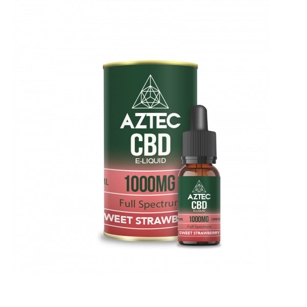 Aztec CBD 1000mg CBD Vaping Liquid - 10ml (50PG/50VG) - Shop Now At The CBD Hut 