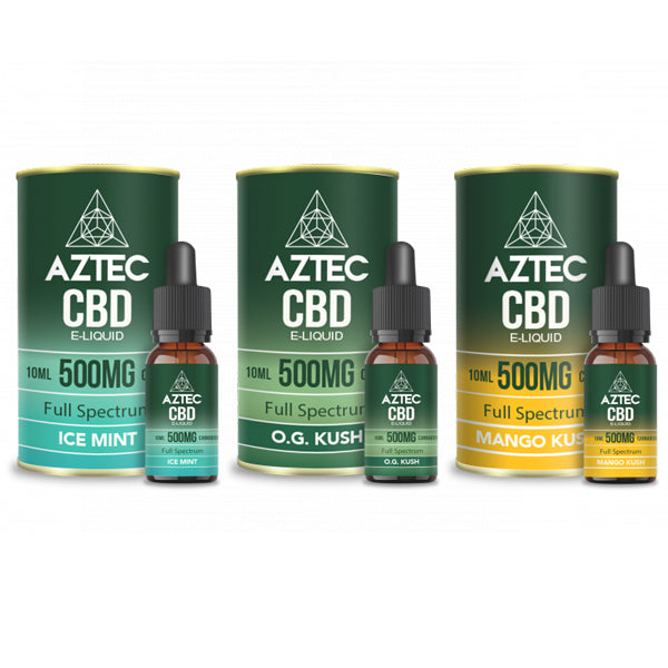 Líquido para vapear CBD Aztec CBD 500 mg 10 ml (50PG/50VG)