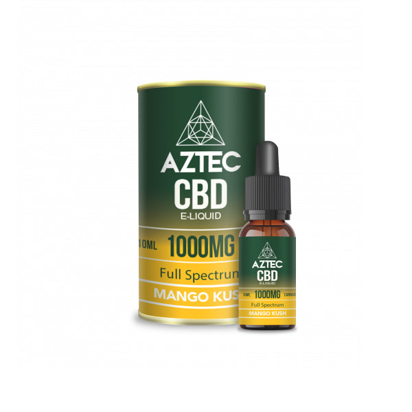 Aztec CBD 1000mg Liquide de vapotage CBD 10ml (50PG/50VG)