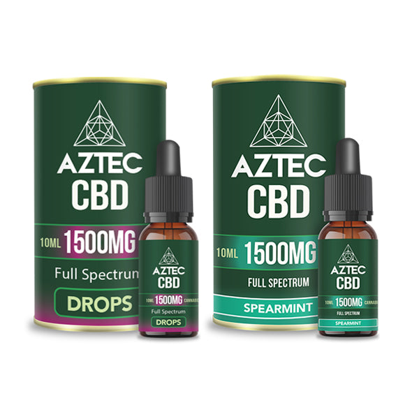 Aztec CBD Full Spectrum Hemp Oil 1500mg CBD - 10ml - Shop Now At The CBD Hut 