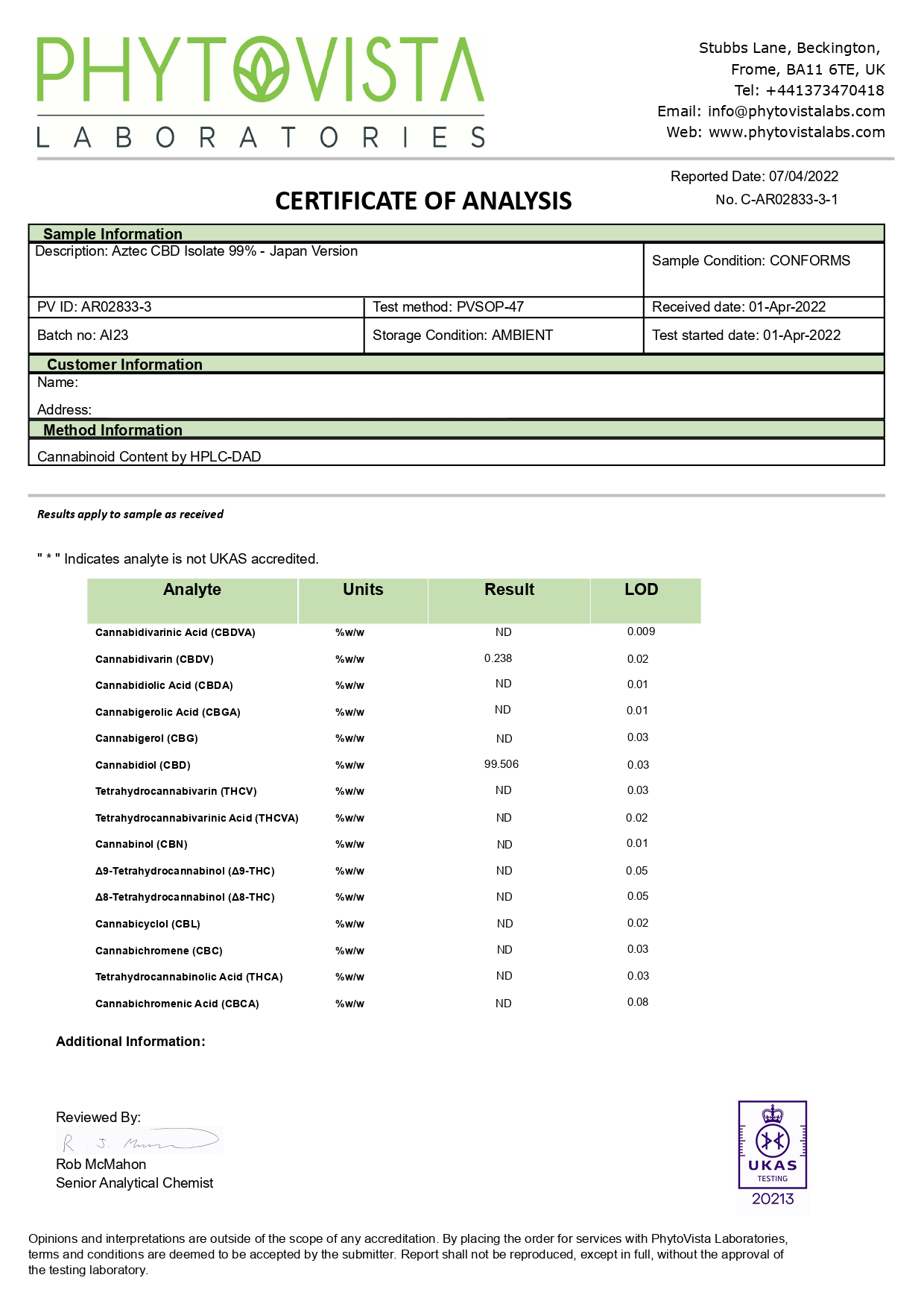 Isolat de CBD Aztèque 90% 1000mg CBD - 1g