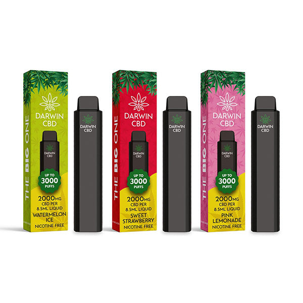 Darwin The Big One 2000mg CBD Disposable Vape Device 3000 Puffs - Shop Now At The CBD Hut 