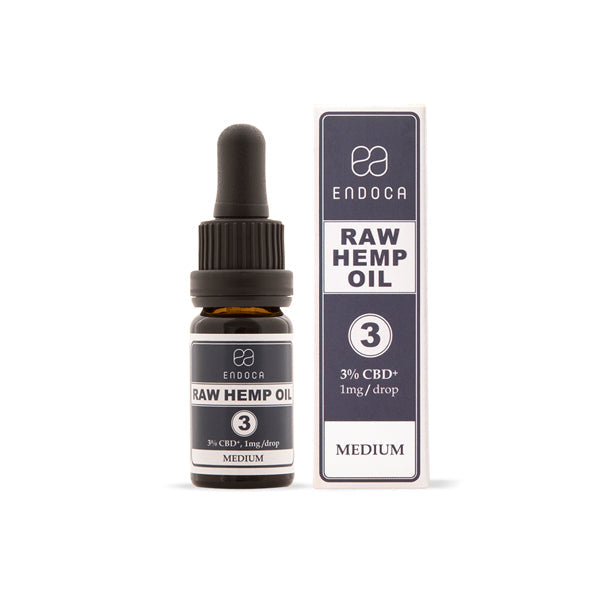 Endoca 300mg CBD+CBDa Huile de Chanvre RAW Gouttes 10ml