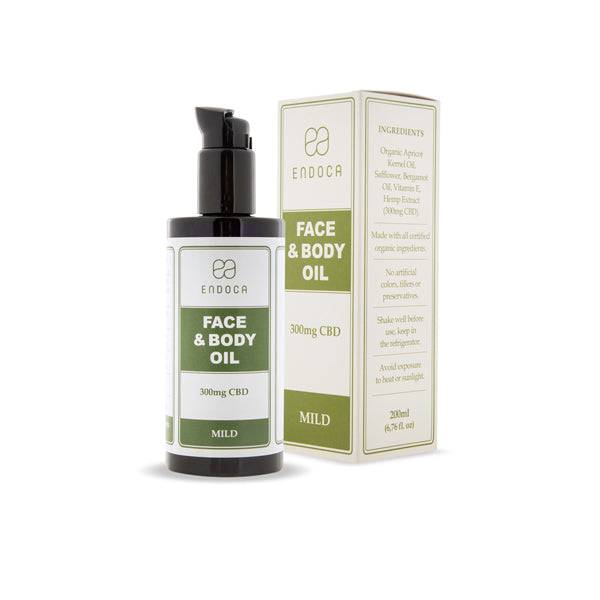 Aceite facial y corporal de CBD Endoca 300 mg - 200 ml