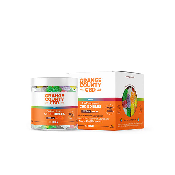 Orange County CBD 1200mg Gummies - Small Pack - Shop Now At The CBD Hut 