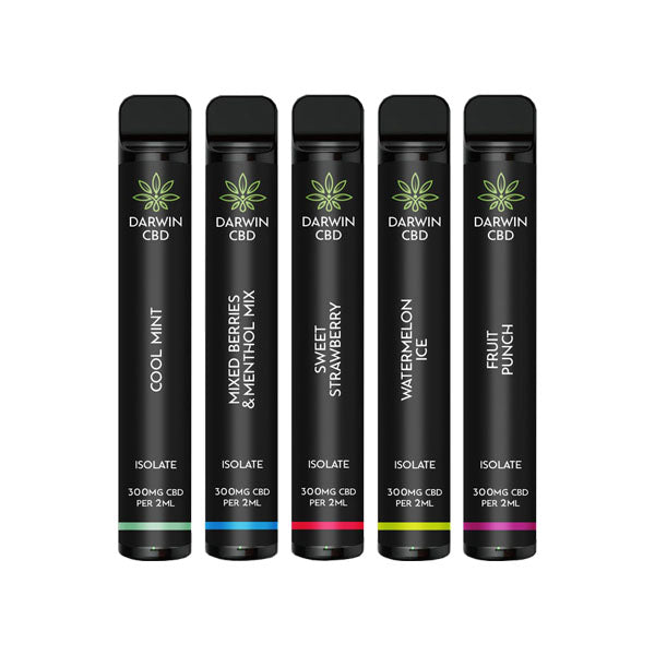 Darwin 300mg CBD Isolate Disposable Vape Device 600 Puffs - Shop Now At The CBD Hut 