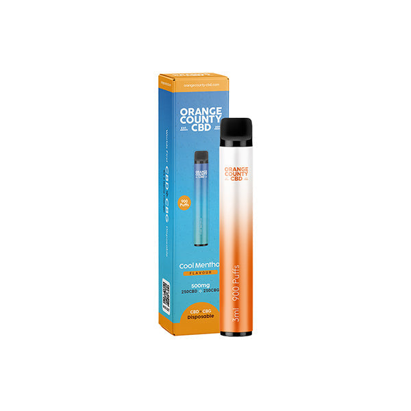 Orange County 500mg CBD & CBG Disposable Vape - 900 Puffs | The CBD Hut 