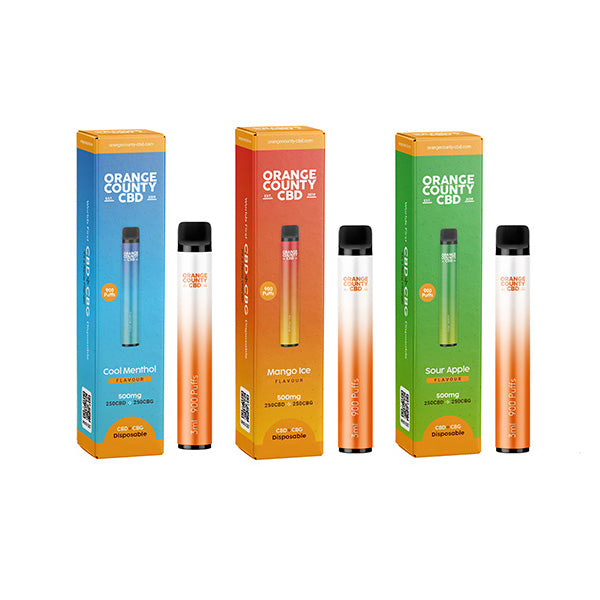 Orange County 500mg CBD & CBG Disposable Vape - 900 Puffs