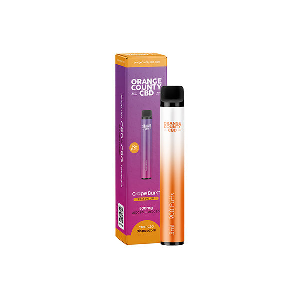 Orange County 500mg CBD & CBG Disposable Vape - 900 Puffs