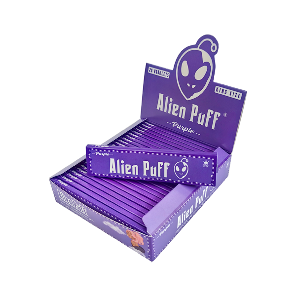 Alien Puff Purple King Size Rolling Papers - 33 Packs