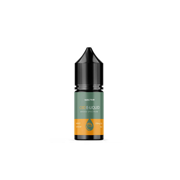 Nectar Mangue 2,5 % 250 mg Huile de vape CBD à large spectre - 10 ml