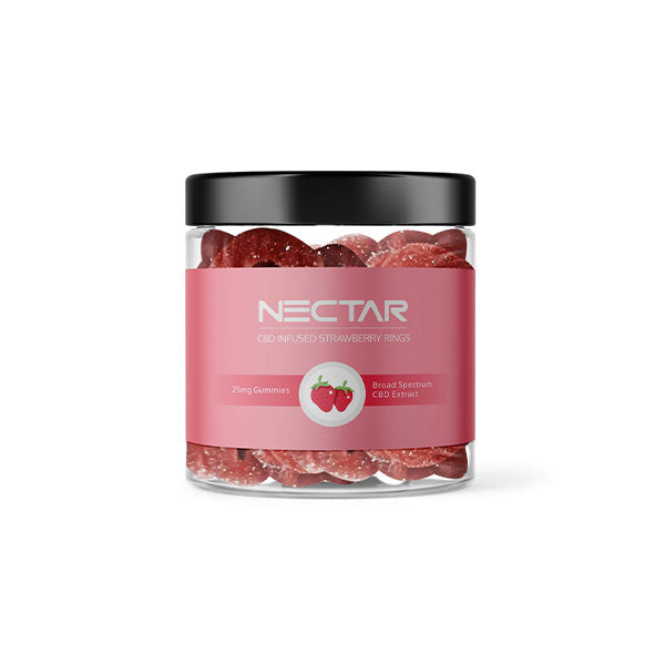 Nectar 500mg CBD Fraise Anneaux Gummies - 20 Pièces