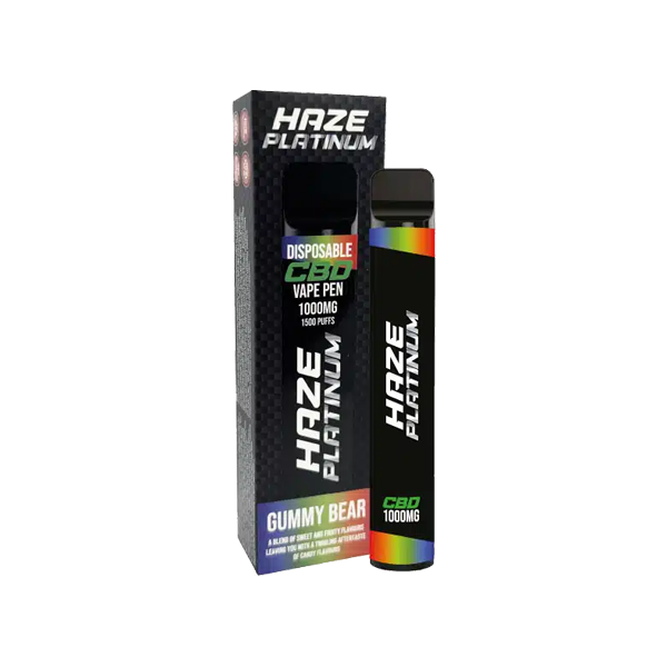 Haze Platinum 1000mg CBD Disposable Vape Device - 1500 Puffs